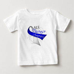 T-shirt Pour Bébé Ruban de conscience de la maladie de SAL