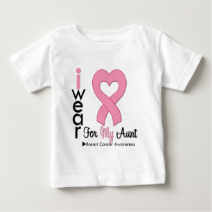 T-shirt Pour Bébé Ruban rose d'usage du cancer du sein I pour ma