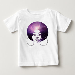 T-shirt Pour Bébé Ruche T de douille de filles pourpres de galaxie