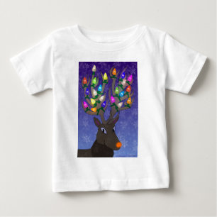 T-shirt Pour Bébé Rudolf avec la chemise de lumières