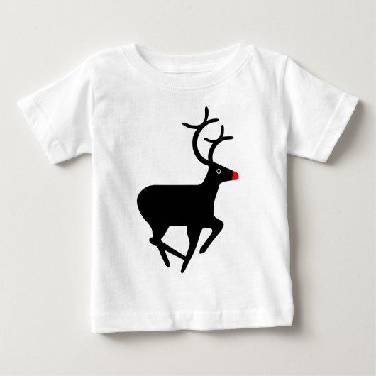 T-shirt Pour Bébé Rudolf le renne à nez rouge (Devant)