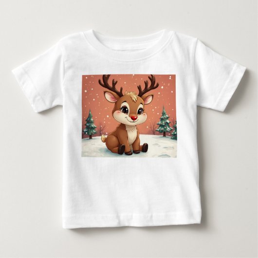 T-shirt Pour Bébé Rudolph (Devant)