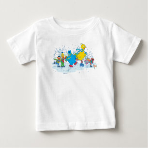 T-shirt Pour Bébé Rue Sésame Amis du patinage sur glace