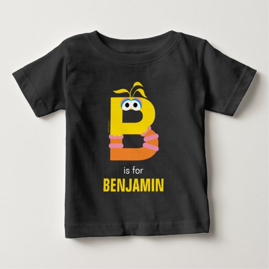 T-shirt Pour Bébé Rue Sésame | B est pour Big Bird (Devant)