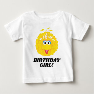 T-shirt Pour Bébé Rue Sésame   Big Bird Birthday Girl