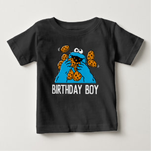 T-shirt Pour Bébé Rue Sesame   Cookie Monster 1er Anniversaire Bébé 