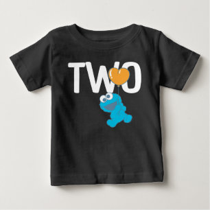 T-shirt Pour Bébé Rue Sésame   Cookie Monster 2e anniversaire