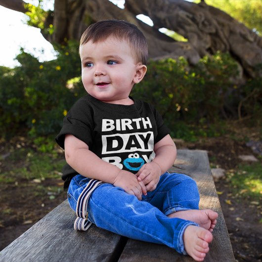 T-shirt Pour Bébé Rue Sésame | Cookie Monster - Birthday Boy