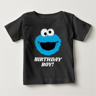 T-shirt Pour Bébé Rue Sésame   Cookie Monster - Birthday Boy