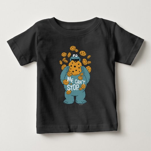 T-shirt Pour Bébé Rue Sésame | Cookie Monster - Me Can't Stop (Devant)