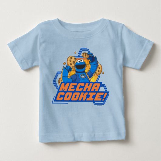 T-shirt Pour Bébé Rue Sésame | Cookie Monster Mecha Cookie! (Devant)