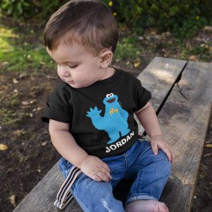 T-shirt Pour Bébé Rue Sésame Cookie Monster personnalisé