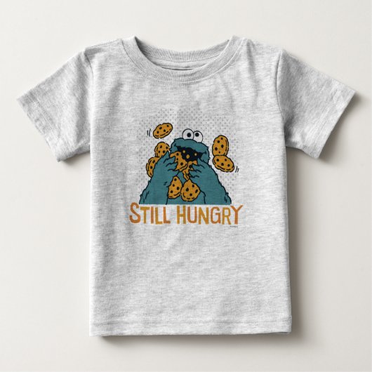 T-shirt Pour Bébé Rue Sésame | Cookie Monster - Toujours affamé (Devant)