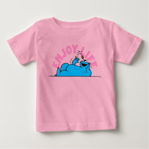 T-shirt Pour Bébé Rue Sésame   Cookies Monster Enjoy Life
