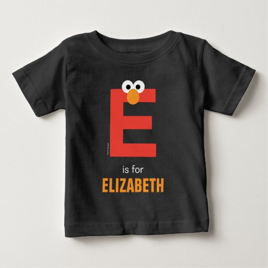 T-shirt Pour Bébé Rue Sésame | E est pour Elmo (Devant)