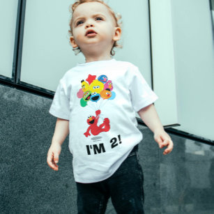 T-shirt Pour Bébé Rue Sésame   Elmo & Pals - 2e anniversaire