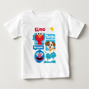 T-shirt Pour Bébé Rue Sésame Elmo, Tango, & Grover Park Graphic