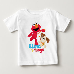 T-shirt Pour Bébé Rue Sésame   Elmo & Tango Running