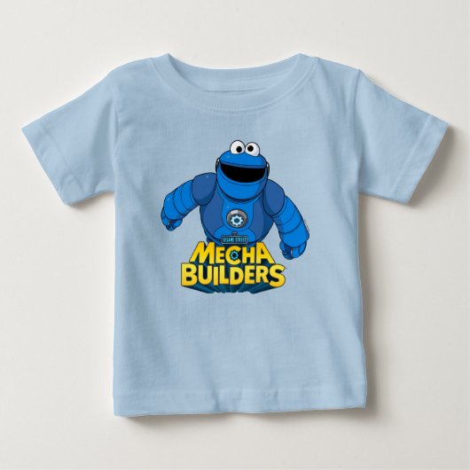 T-shirt Pour Bébé Rue Sésame | Méca Builders Cookie In Action (Devant)