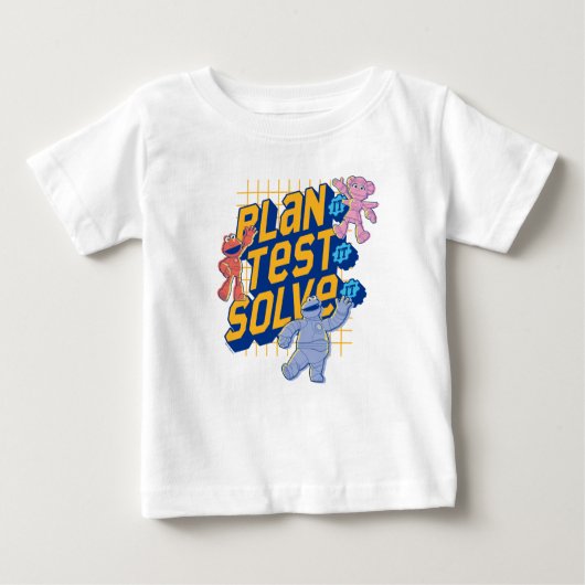 T-shirt Pour Bébé Rue Sésame | Méca Builders Plan Test Solve (Devant)