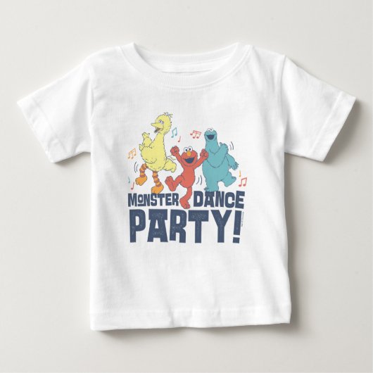 T-shirt Pour Bébé Rue Sésame | Monster Dance Party (Devant)