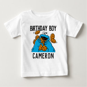 T-shirt Pour Bébé Rue Sésame Monstre des Cookies 1er Anniversaire