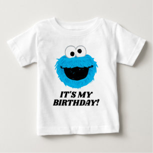 T-shirt Pour Bébé Rue Sésame Monstre des Cookies - C'est mon anniv
