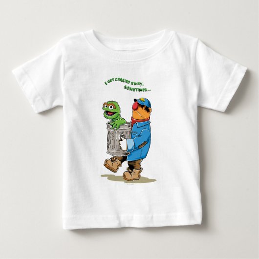 T-shirt Pour Bébé Rue Sésame | Oscar & Bruno l'éboueur (Devant)