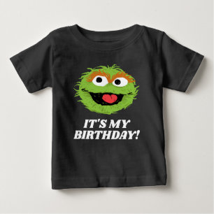T-shirt Pour Bébé Rue Sésame Oscar le Grouch C'est mon anniversair