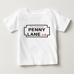 T-shirt Pour Bébé Ruelle de penny, plaque de rue, Liverpool, R-U