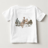 T-shirt Pour Bébé Russe Brown Cowboy Premier Rodéo 1er Anniversaire (Dos)