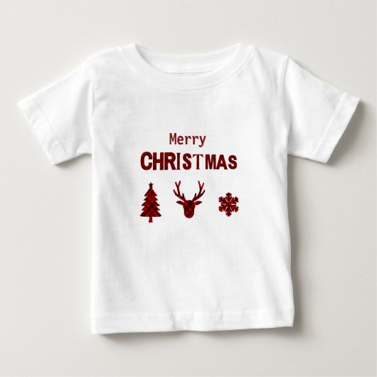 T-shirt Pour Bébé rustic scottish christmas script (Devant)