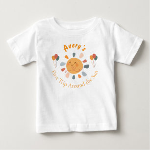 T-shirt Pour Bébé Sac Boho Premier Tour du Soleil Anniversaire