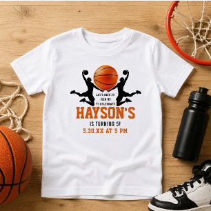 T-shirt Pour Bébé Sac de fête d'anniversaire 5 ans garçon basket-bal