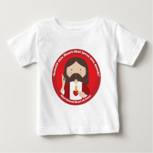 T-shirt Pour Bébé Sacré Coeur de Jésus