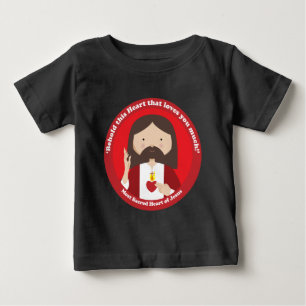 T-shirt Pour Bébé Sacré Coeur de Jésus