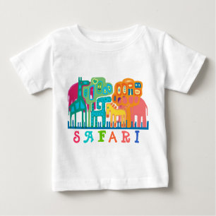 T-shirt Pour Bébé Safari - animaux de la jungle