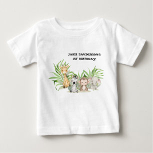 T-shirt Pour Bébé Safari Aventure 1er anniversaire