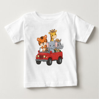 T-shirt Pour Bébé Safari Friends Adventure