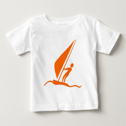 T-shirt Pour Bébé Sailboarding - Orange (Devant)