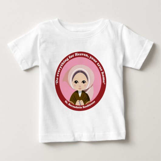 T-shirt Pour Bébé Saint Bernadette Soubirous (Devant)