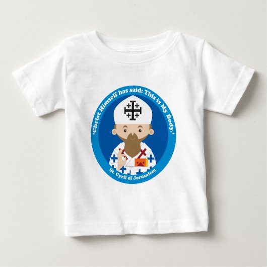 T-shirt Pour Bébé Saint Cyrille de Jérusalem (Devant)