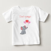 T-shirt Pour Bébé Saint-éléphant Saint-Valentin (Devant)