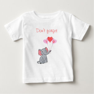 T-shirt Pour Bébé Saint-éléphant Saint-Valentin