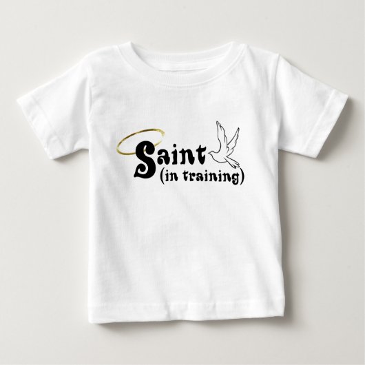 T-shirt Pour Bébé Saint in Training baby tee avec ailes (Devant)