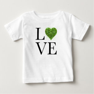 T-shirt Pour Bébé Saint Patrick   Amour   coeur étincelant vert