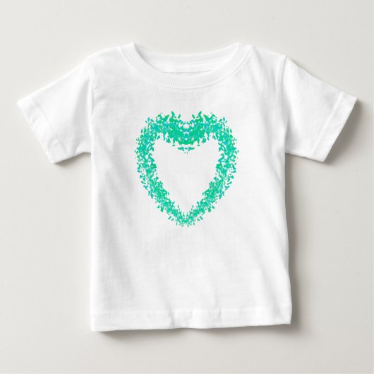 T-shirt Pour Bébé Saint-Patties, abstraite trèfle Coeurs irlandais (Devant)
