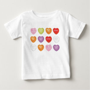 T-shirt Pour Bébé Saint-Valentin Cœur Personnalisé Vintage Mignon