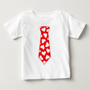 T-shirt Pour Bébé Saint Valentin Coeurs Necktie