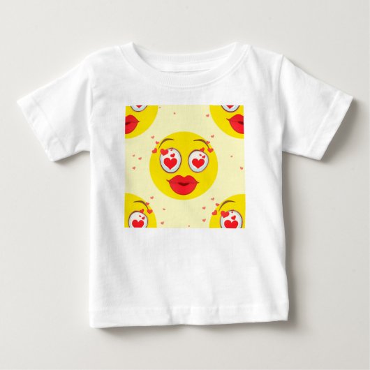 T-shirt Pour Bébé Saint Valentin Emoji (Devant)